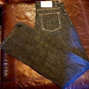 Mens New Academi Raw Denim Selvedge Jeans 33x32